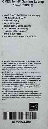 Ноутбук HP OMEN 16-wf0283TX (BL2S3PA) Харьков