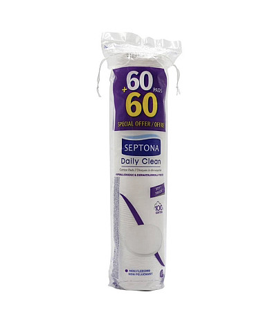 Ватні диски Septona 60+60 шт Виноградов - изображение 1