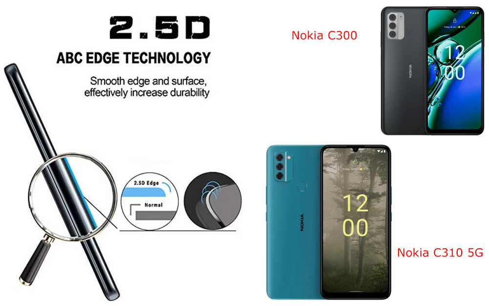 Захисне скло ArmorGlass для Nokia C300, Nokia C310 5G – стійке до подряпин та ударів Київ - фото 2