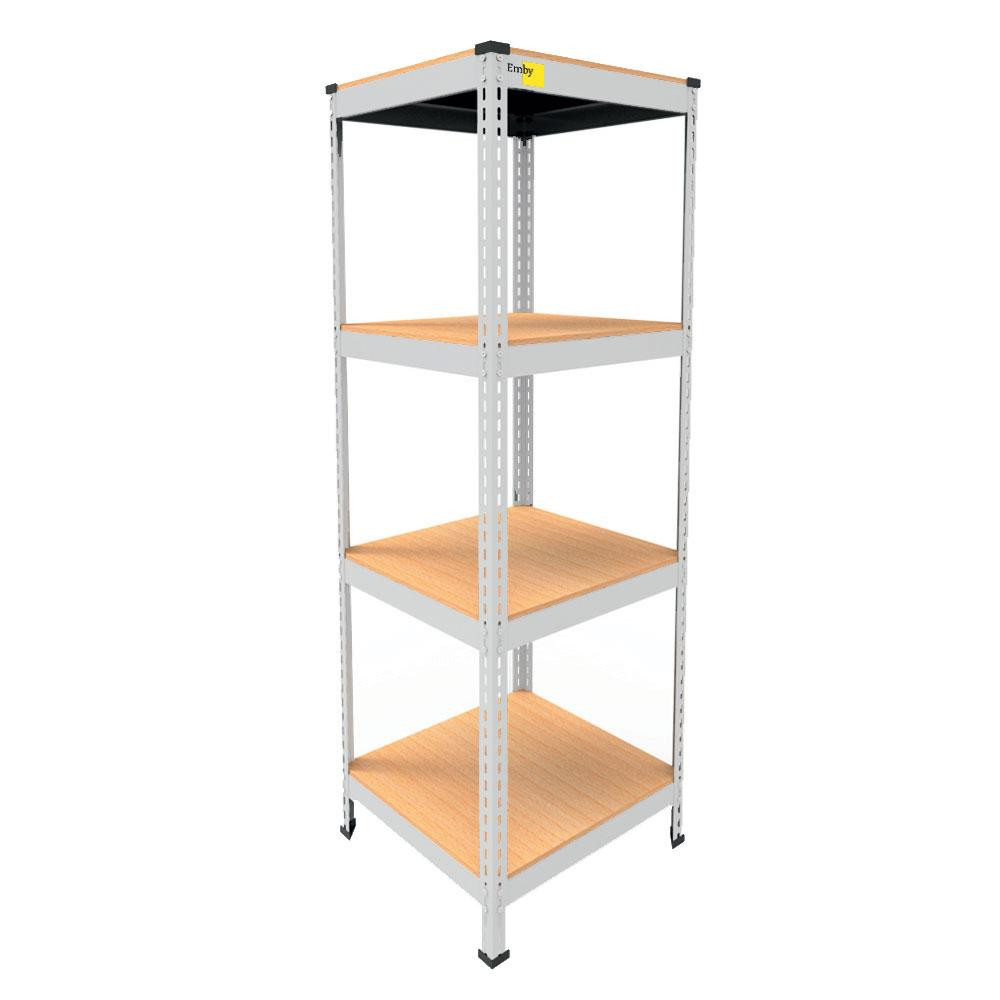 Металевий стелаж Emby Light Series (розмір 1500х450x450мм) 4 полиці ДСП до 100кг Білий Вінниця - фото 2