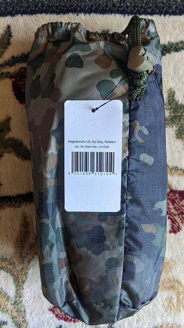 Маскировочное пончо дождевик A.Blochl рип-стоп в чехле (Мультикам) Винница - изображение 4