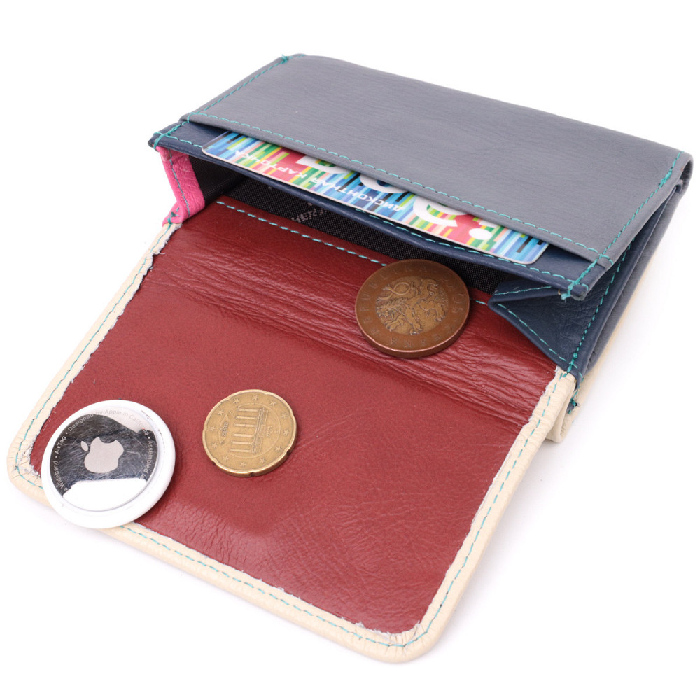 Стильный кошелек для девушек из натуральной кожи ST Leather 22495 Разноцветный Киев - изображение 7