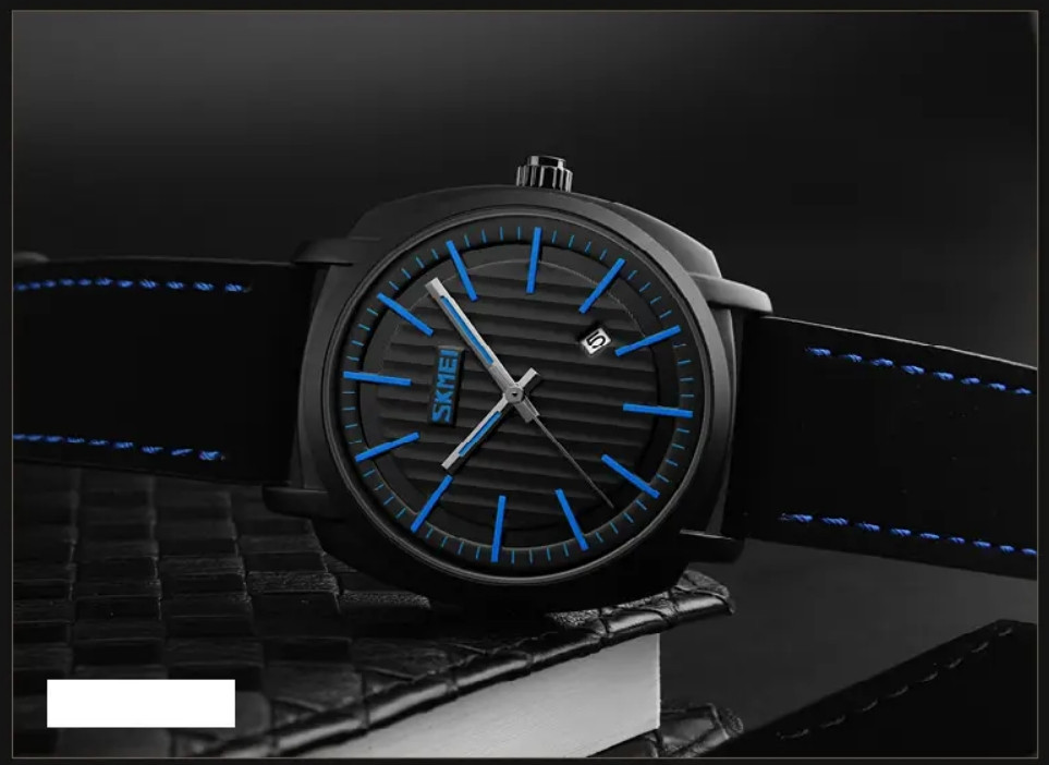 Мужские часы Skmei 9169 Kowboy (Черный с синим) Киев - изображение 3