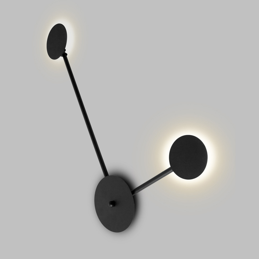 Бра світильник настінний 2-G4 чорний Disk NL 3665-2 BK Київ - фото 3