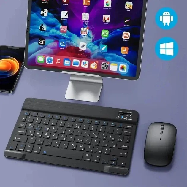 Комплект бездротова клавіатура з мишкою Combo BT (9212) для ПК, ноутбуків та планшетів Одеса - фото 4