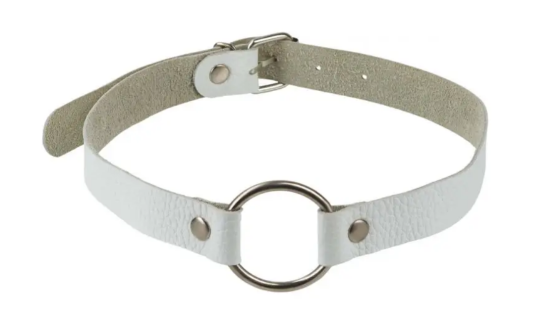 Кляп Leather O-Ring Gag, White Sex Aura Київ