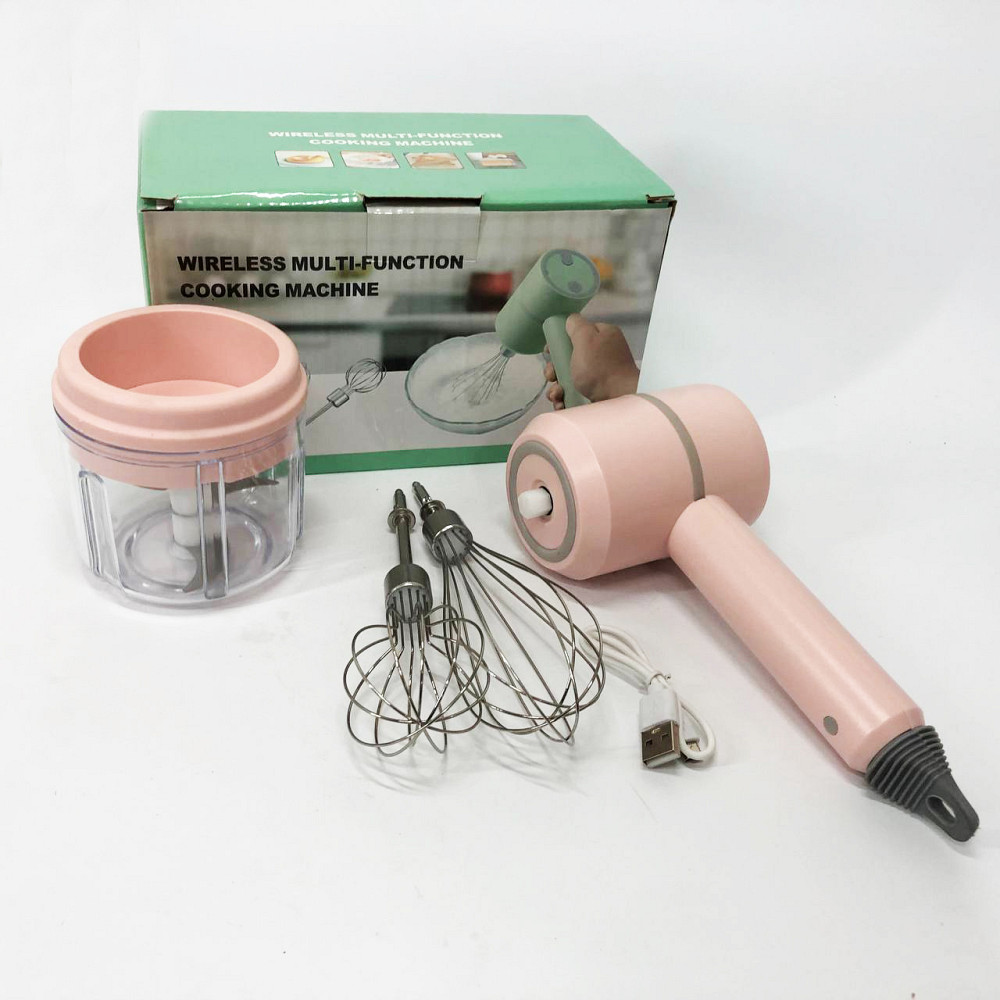 Ручний бездротовий міксер-подрібнювач 2 в 1. Колір: рожевий MV-86 Львів - фото 15