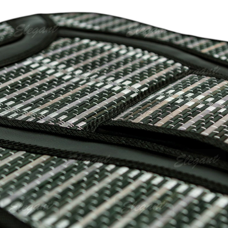 Накидка сидіння масажний бамбук, шкірозамінник 47х127см чорна на Мукачево - фото 1