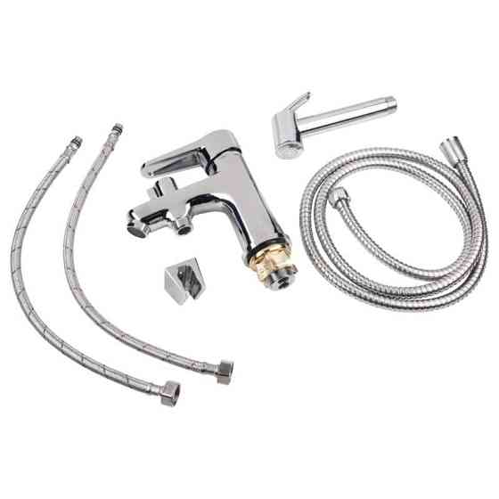 Змішувач для раковини Lidz (CRM) 14 34 001FB з лійкою для гігієнічного душу (LIDZCRM1434001FB) Київ