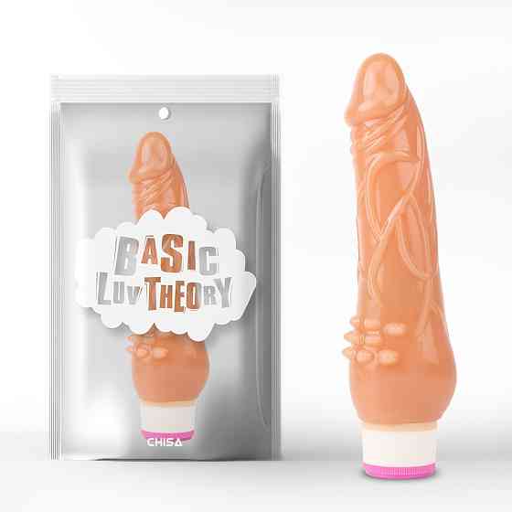 Вибратор реалистичный, рельефный Chisa Basic Luv Theory Beginner Rider, бежевый Sex Aura Киев