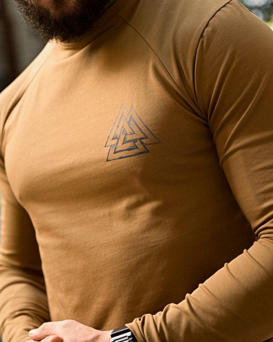 Мілітарі лонгслів Руни кайот ПП7871 Одеса - фото 2