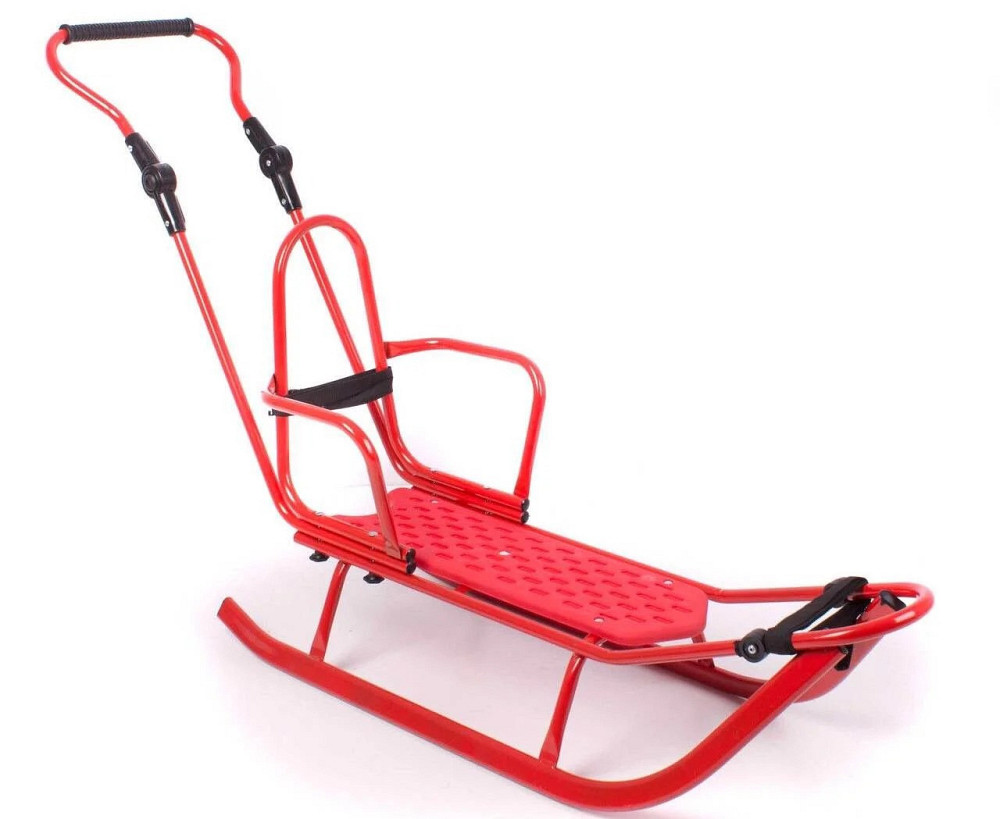 Санки дитячі Adbor Piccolino металеві зі спинкою і регульованою ручкою, для дітей Бежевий Київ - фото 5