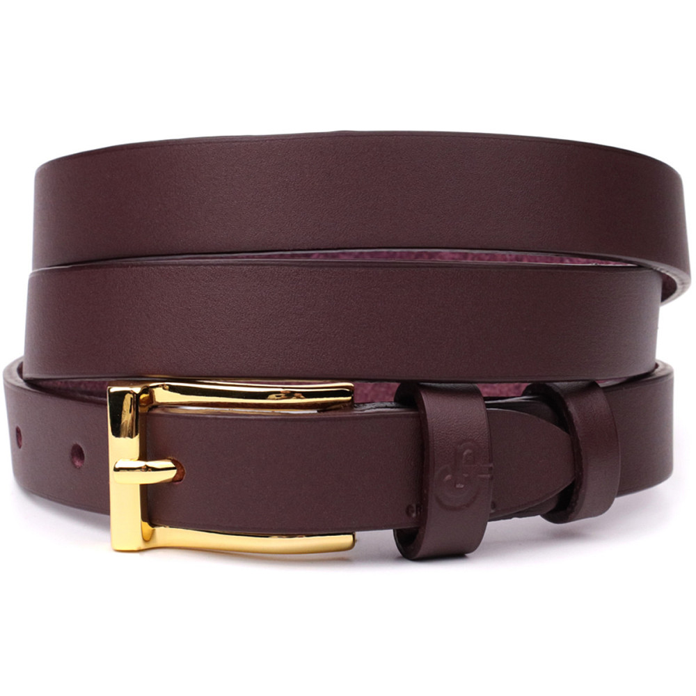 Модный узкий кожаный ремень для женщин GRANDE PELLE 22953 Бордовый Киев - изображение 1