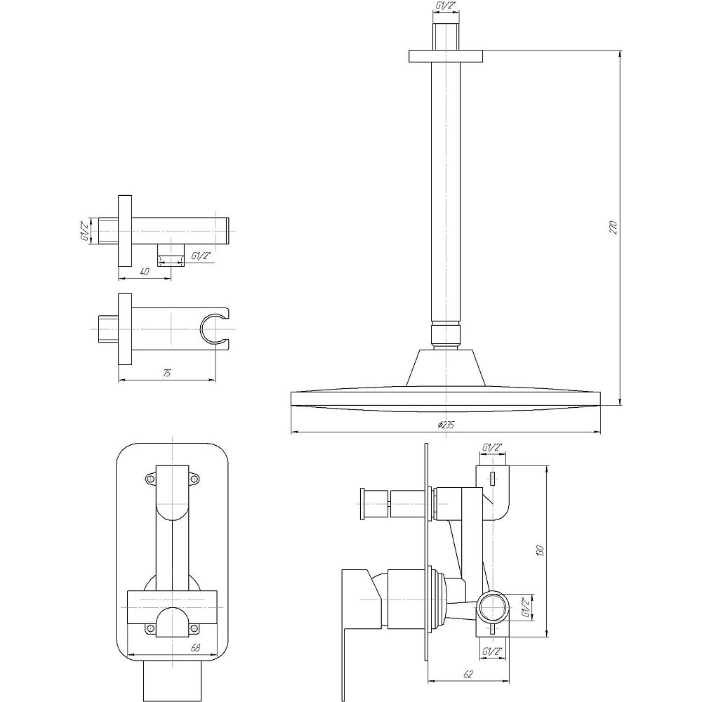 Душова система вбудована TOPAZ SARDINIA TSG 08205-V-H20 Луцк - изображение 8