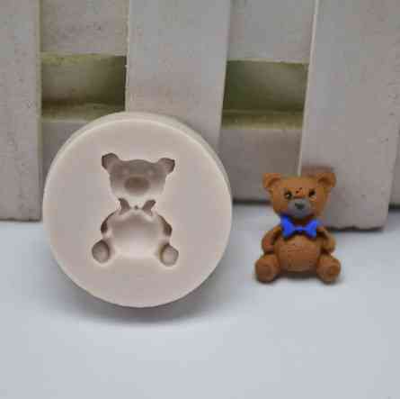 Молд силиконовый Мишка 35 мм серый Киев