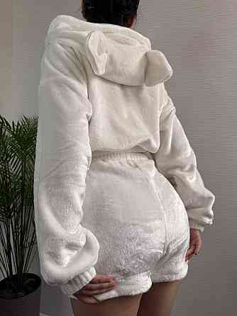 Жіноча тепла повсякденна махрова піжама щільна двостороння махра Одеса