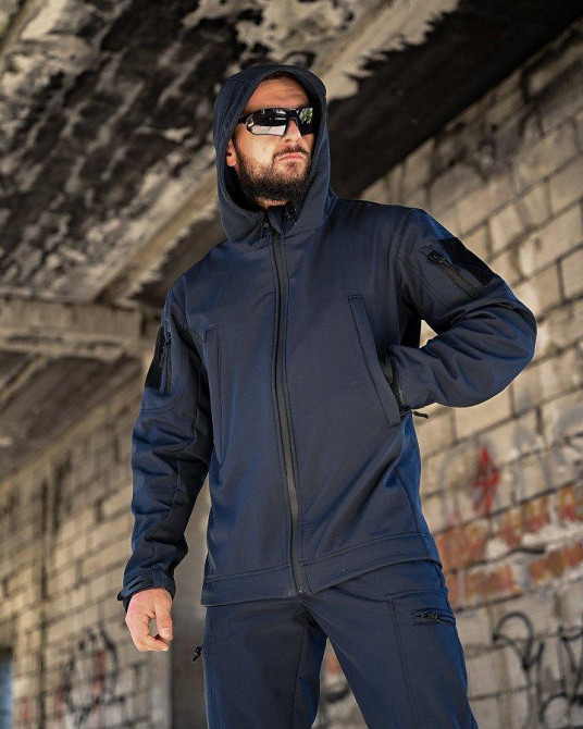 Демисезонный тактический костюм софтшел SATELIT синий ДСНС ПП8057 Одесса - изображение 15