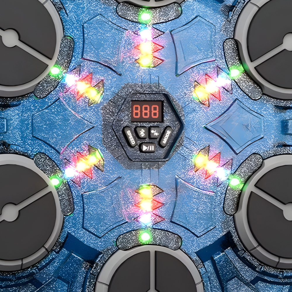 Тренажер для боксу на 6 цілей з рукавичками, дитяча мішень, акумуляторний, музичний, з Bluetooth, колір: прозоро-синій Кам'янець-Подільський - фото 7