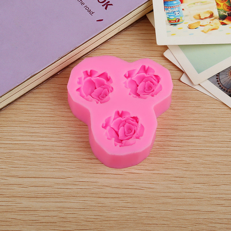 Молд силиконовый Розы 65 на 55 мм розовый Киев - изображение 7