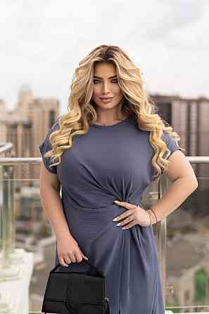 Сукня міді з розрізом на нозі Paloma 50-52, графіт Київ