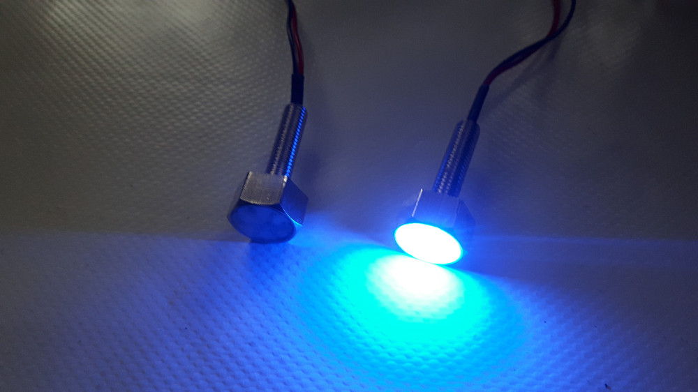 Болтики для номерів 4078 з підсвічуванням 6LED Blue (пара) Вінниця - фото 1