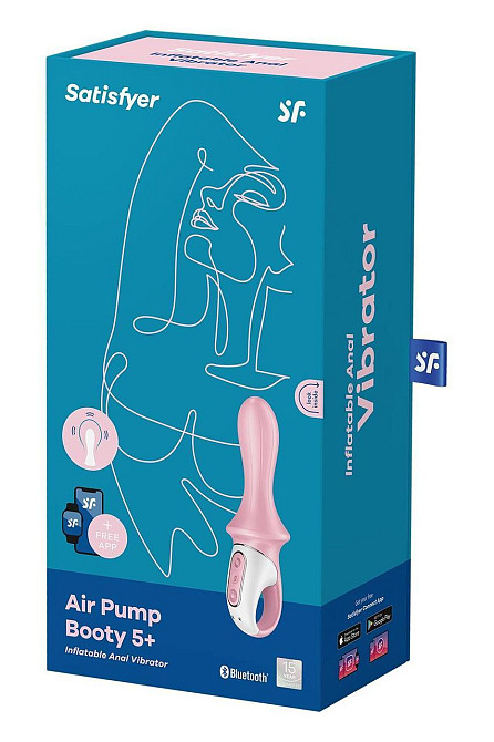 Анальный смарт-вибратор Satisfyer Air Pump Booty 5+, надувается Sex Aura Киев - изображение 8