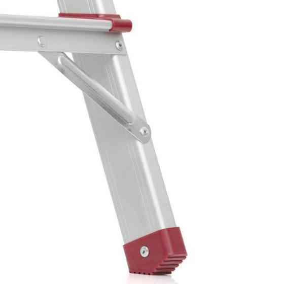 Драбина алюмінієва двостороння, 4 сходинки, висота: 876 мм, 150 кг INTERTOOL LT-1104 Київ