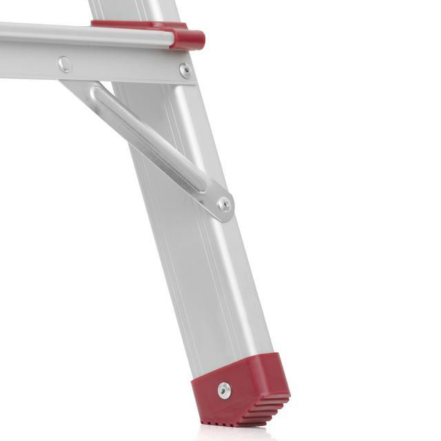 Драбина алюмінієва двостороння, 4 сходинки, висота: 876 мм, 150 кг INTERTOOL LT-1104 Київ - фото 6