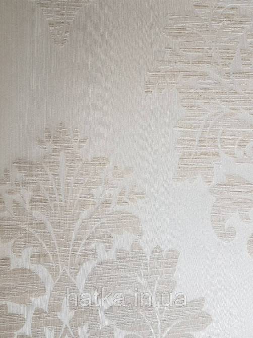 Текстильні шпалери на флізеліновій основі Da capo RaschTextil 085852 вензелі завитки великі бежеві на Київ - фото 1