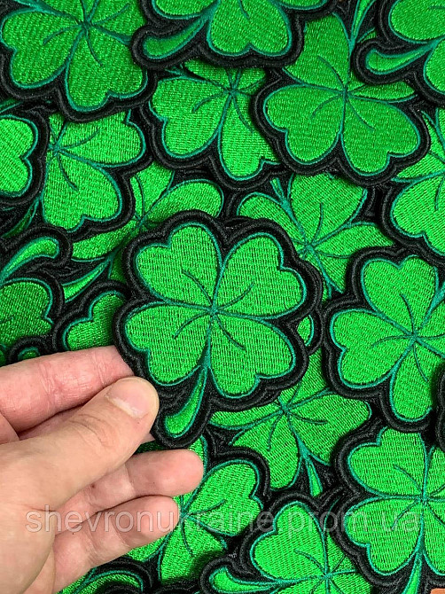 Шеврон клевер (Форма контурная. На липучке) Размер 7x7см Киев - изображение 6
