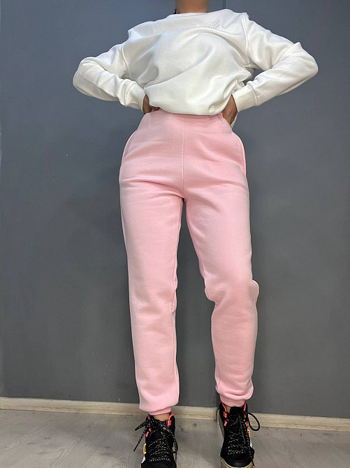 Штаны женские Pepper&mint 24-13 спортивные джоггеры резинка на талии утепленные розовые, розовый, S Киев - изображение 18