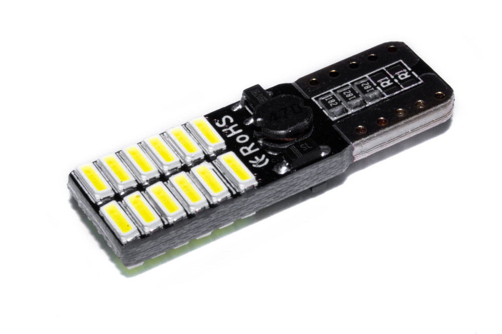 Світлодіодна лампа AllLight T10 24 діоди 4014 W2,1x9,5d 12 V WHITE + обманка та драйвер Харків - фото 1