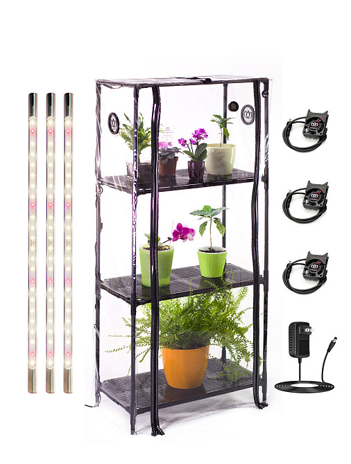 Міні-теплиця з фіто світлом для дому Sezam Black Strong + 3 вентилятори Бориспіль - фото 1