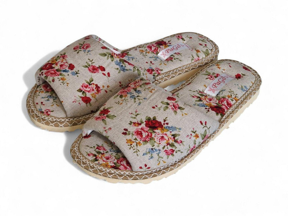 Капці жіночі відкриті домашні натуральний льон Одеса - фото 10