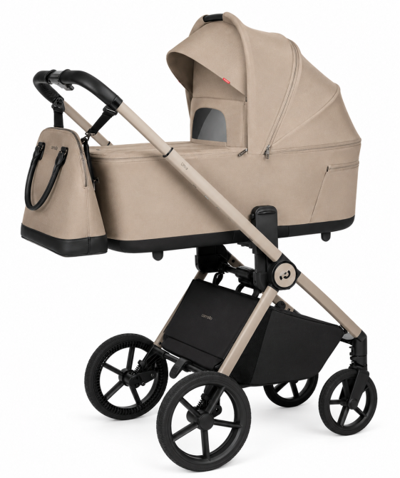 Коляска универсальная CARRELLO Ultra CRL-6557 2в1 Vintage Beige с люлькой и прогулочным блоком, легкая, маневренная Киев - изображение 1