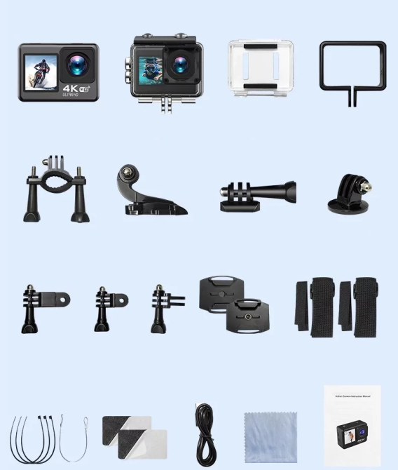 Екшн камера V8 Full HD 4K Wi-Fi з пультом дистанційного керування і водонепроникним боксом Київ - фото 5