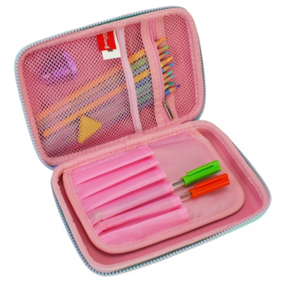 Пенал Cool For School с тиснением 1 отделение Фуксия (QT-5626-Rosered) Винница - изображение 2