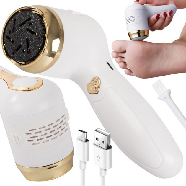 Пемза аккумуляторная для удаления грубой кожи стоп Foot Grinder Y2023 для пяток с usb-кабелем PB-59 Львов - изображение 3