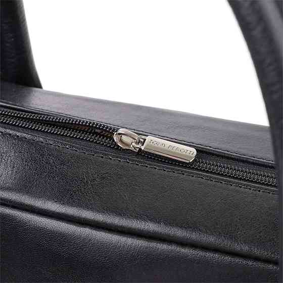 Вместительный мужской портфель с отделением для ноутбука из гладкой натуральной кожи Tony Perotti 20859_1 (9637-38 nero) Черный Киев