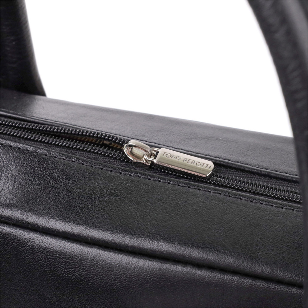 Вместительный мужской портфель с отделением для ноутбука из гладкой натуральной кожи Tony Perotti 20859_1 (9637-38 nero) Черный Киев - изображение 6