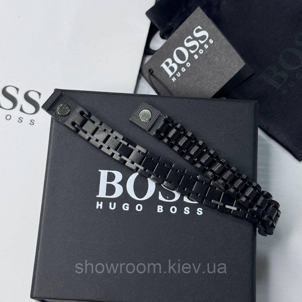 Фірмовий чоловічий браслет BOSS (60035) Київ - фото 1