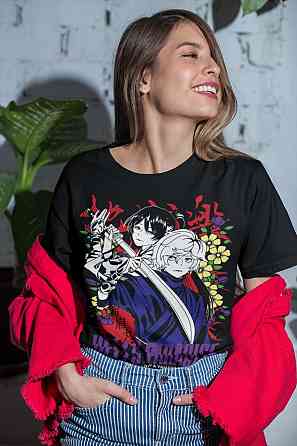 Футболка для хлопчика з аніме принтом Хелл С Парадісе Джігокураку оверсайз (зріст від 165 до 180) Чорний AnimeJ0144m Дніпро