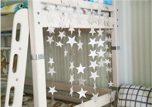 Гирлянда Звездочки матовые 4 м на 7 см серебристый Киев - изображение 3