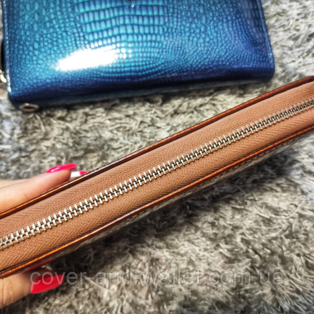Місткий жіночий гаманець на блискавці колір золотистий Kivi Київ - фото 6