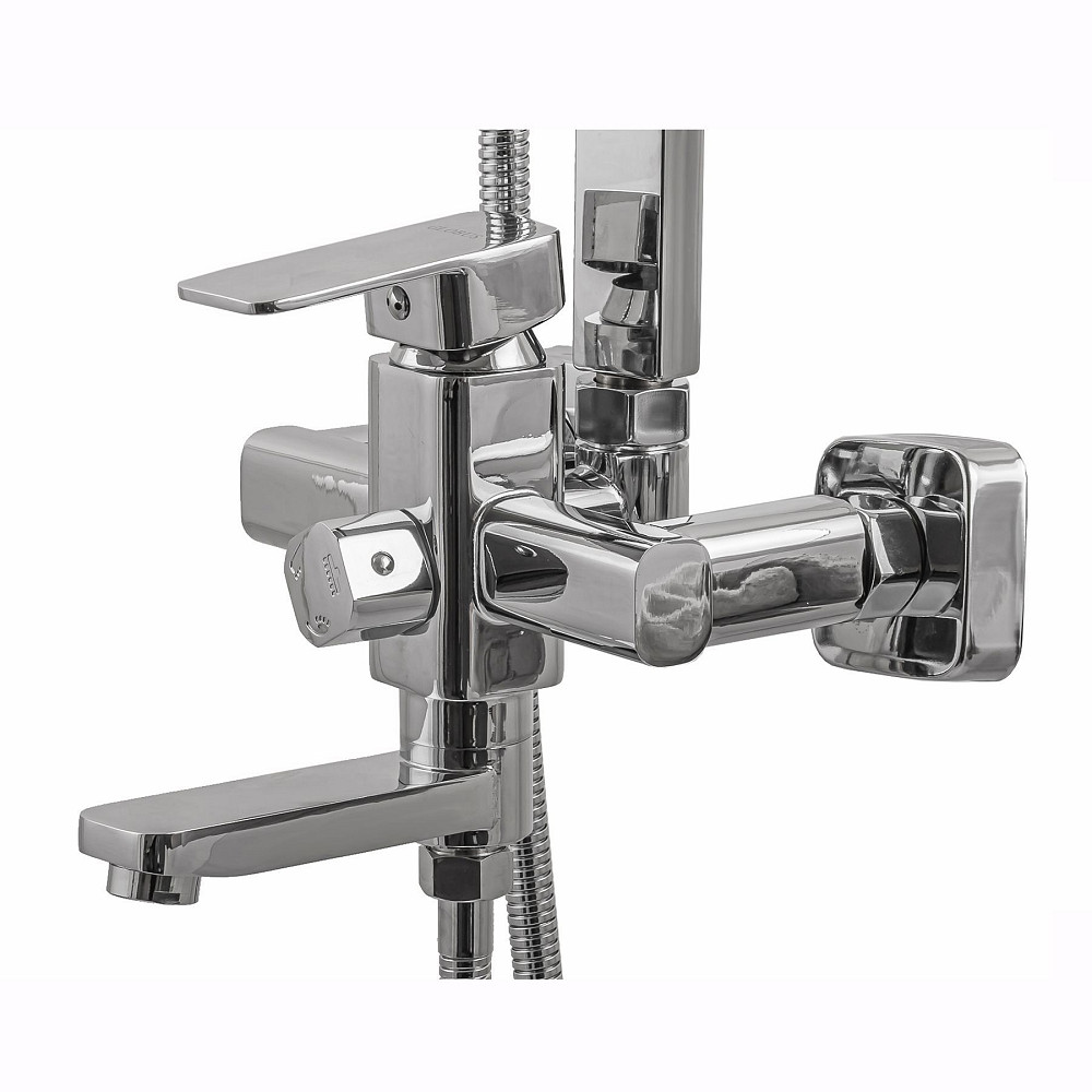 Душова система Globus Lux VAN-DS0026 Milano Лійка.Тропік30*30см нерж з виливом латунь-Штанга H=135см Тернопіль - фото 3