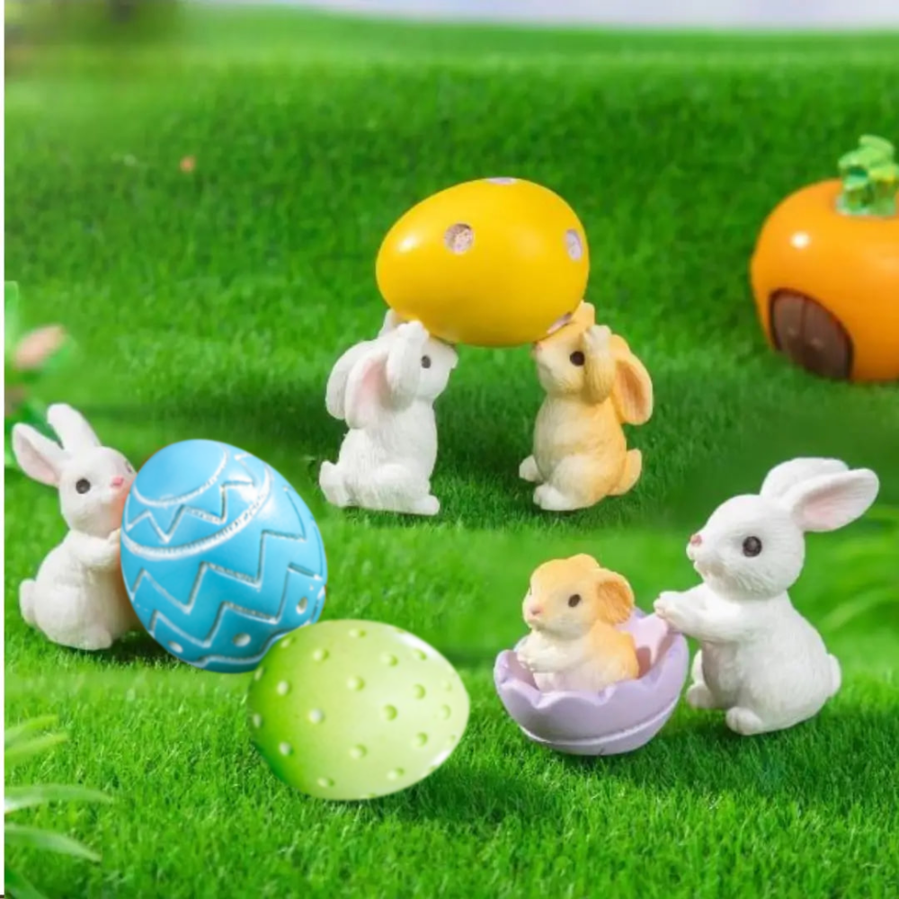 Декоративные кролики миниатюрные для флрариума и крупноконечных композиций. Набор 12 фигурок Одесса - изображение 16