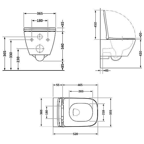 Унитаз подвесной Qtap Gemini безободковый с сиденьем Soft-closeQTGEM26W45430 Киев