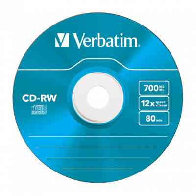 Диск CD Verbatim CD-RW 700Mb 12X SlimBox 5шт Color (43167) Винница