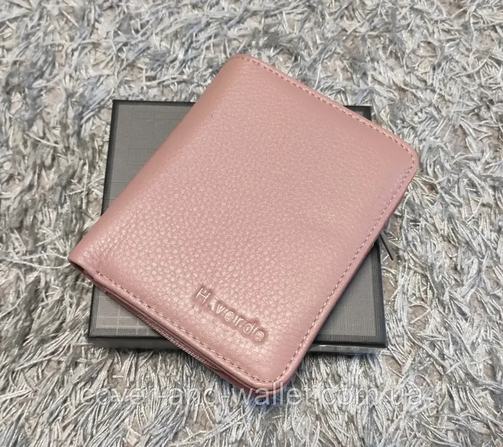 Красивый компактный женский кошелек светло-розового цвета из натуральной кожи Helen Verde 091 Киев - изображение 1