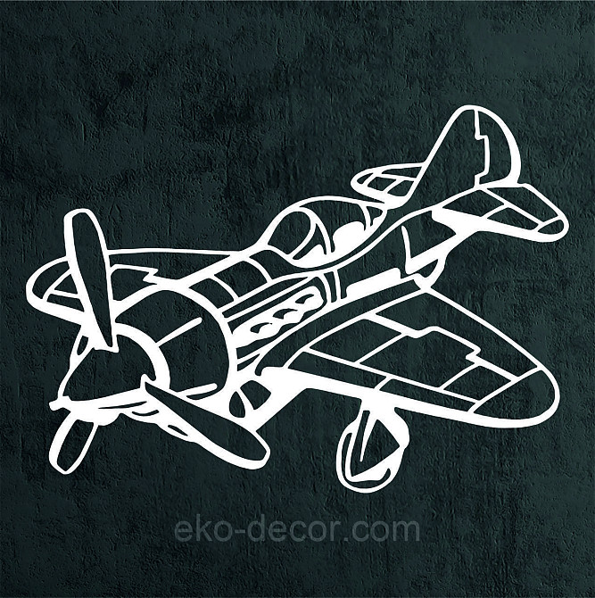 Декоративное настенное Панно «Самолет», Декор на стену 90*49 см, Белый Киев - изображение 3